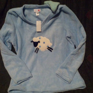 NWT Joe Boxer Blue Sheep Pajama Shirt